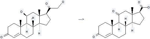 Corticosterone can produce 3,11-Dioxo-21-nor-pregnen-(4)-oic acid-(20). 